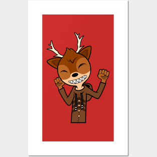 Ecstatica the Raver Reindeer Posters and Art